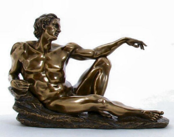 Replica sculpture inspired by Michelangelo Adam Sistine Chapel Statues